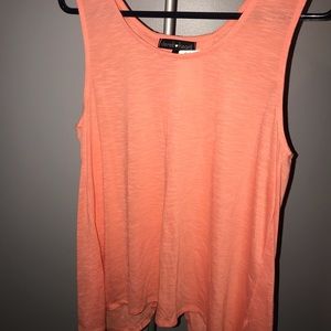 Peach Split Back Tank Top